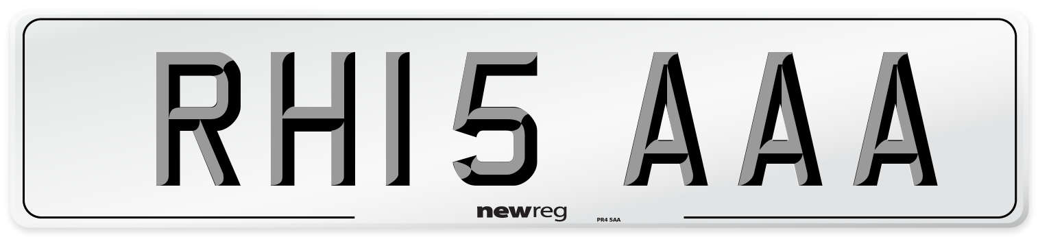 RH15 AAA Number Plate from New Reg